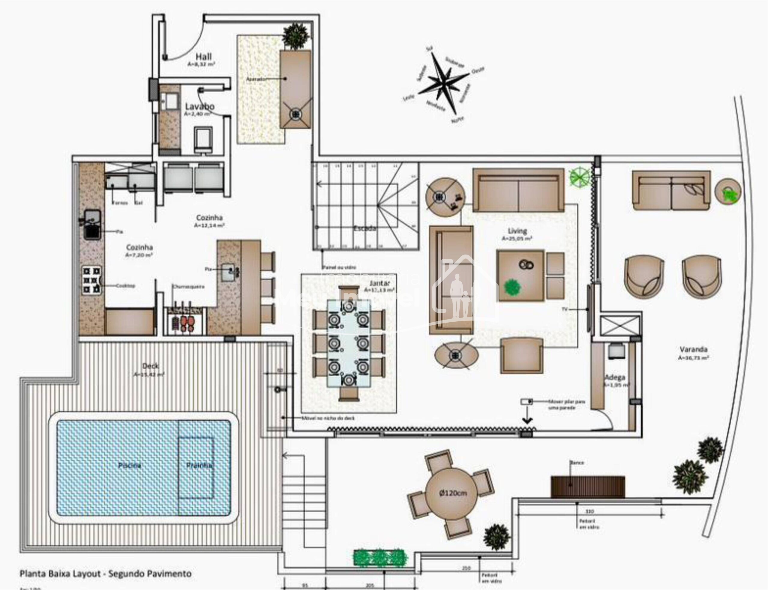 planta baixa piso superior