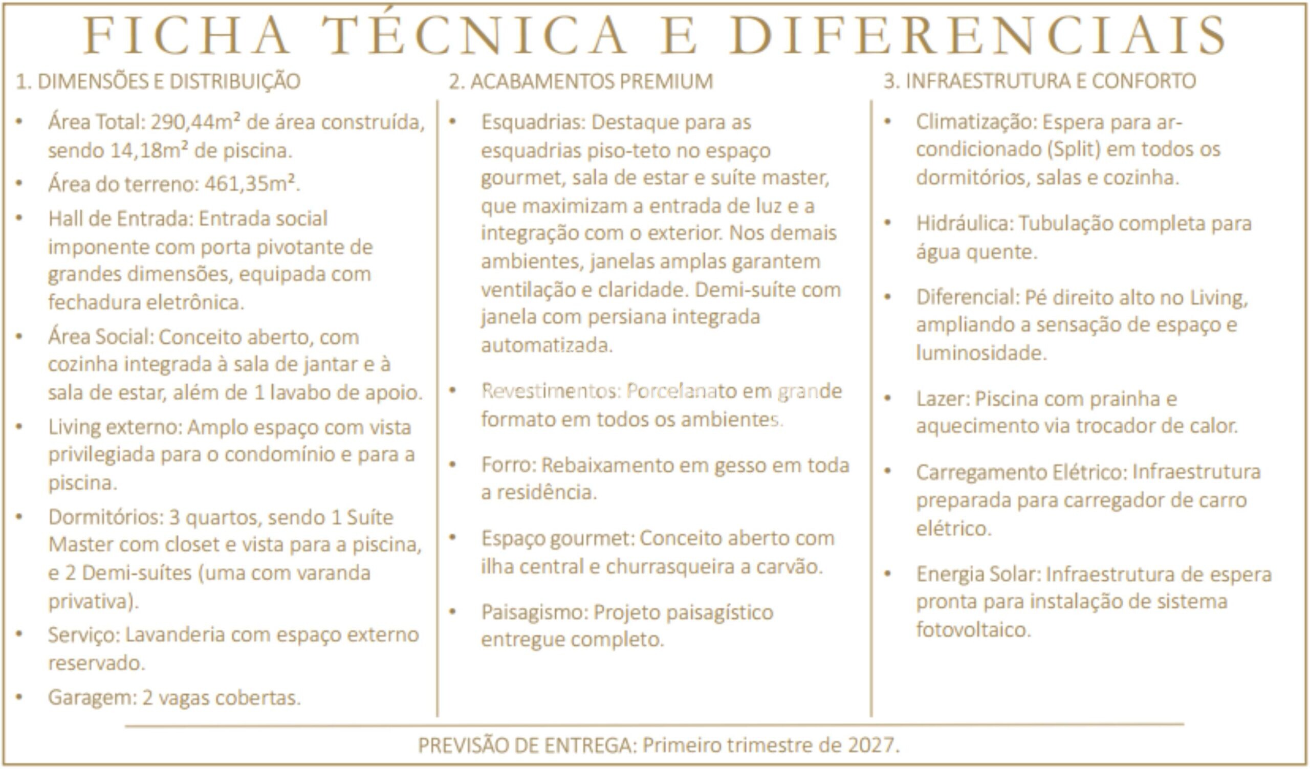 ficha tecnica e diferenciais